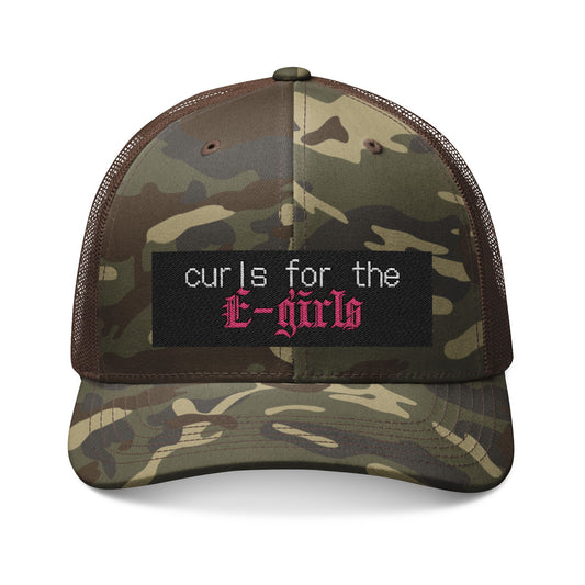 Curls For The E-girls trucker hat (camo)