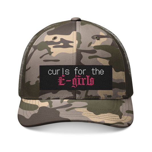Curls For The E-girls trucker hat (camo)